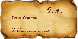 Izsó Andrea névjegykártya