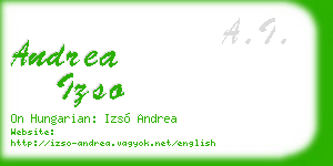 andrea izso business card